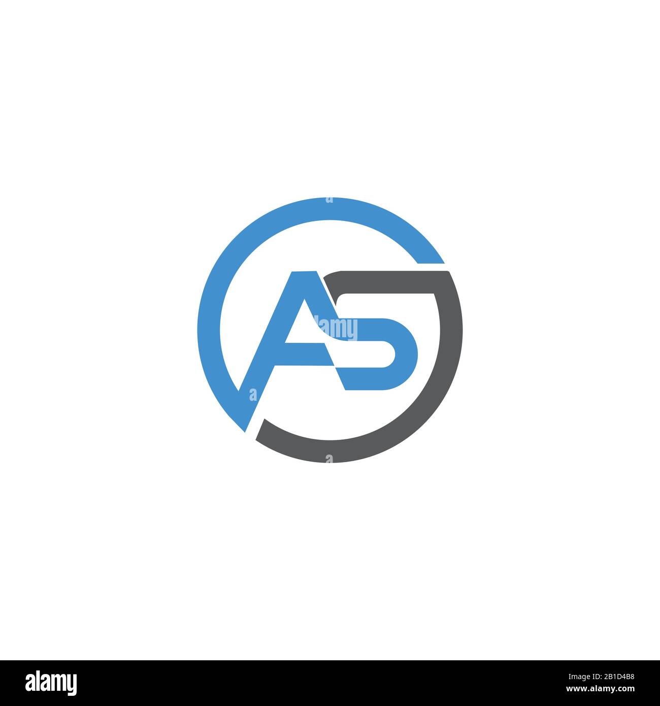 Initial letter as or sa logo vector design template Stock Vector