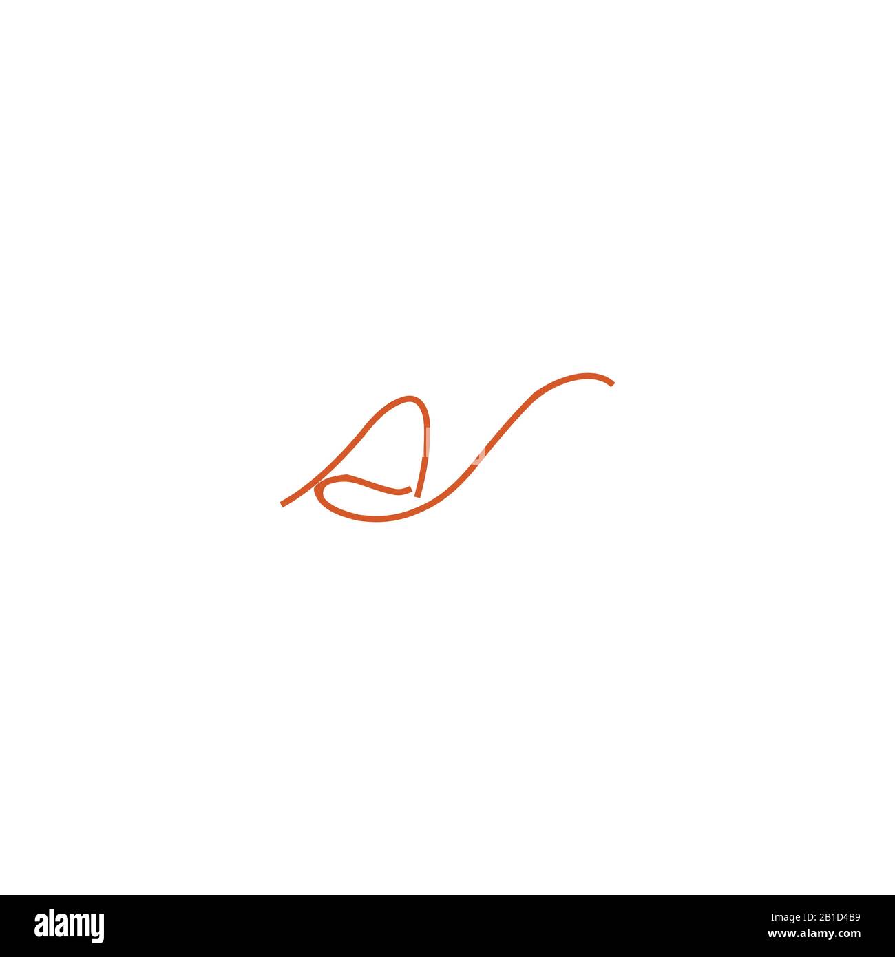 Initial letter as or sa logo vector design template Stock Vector