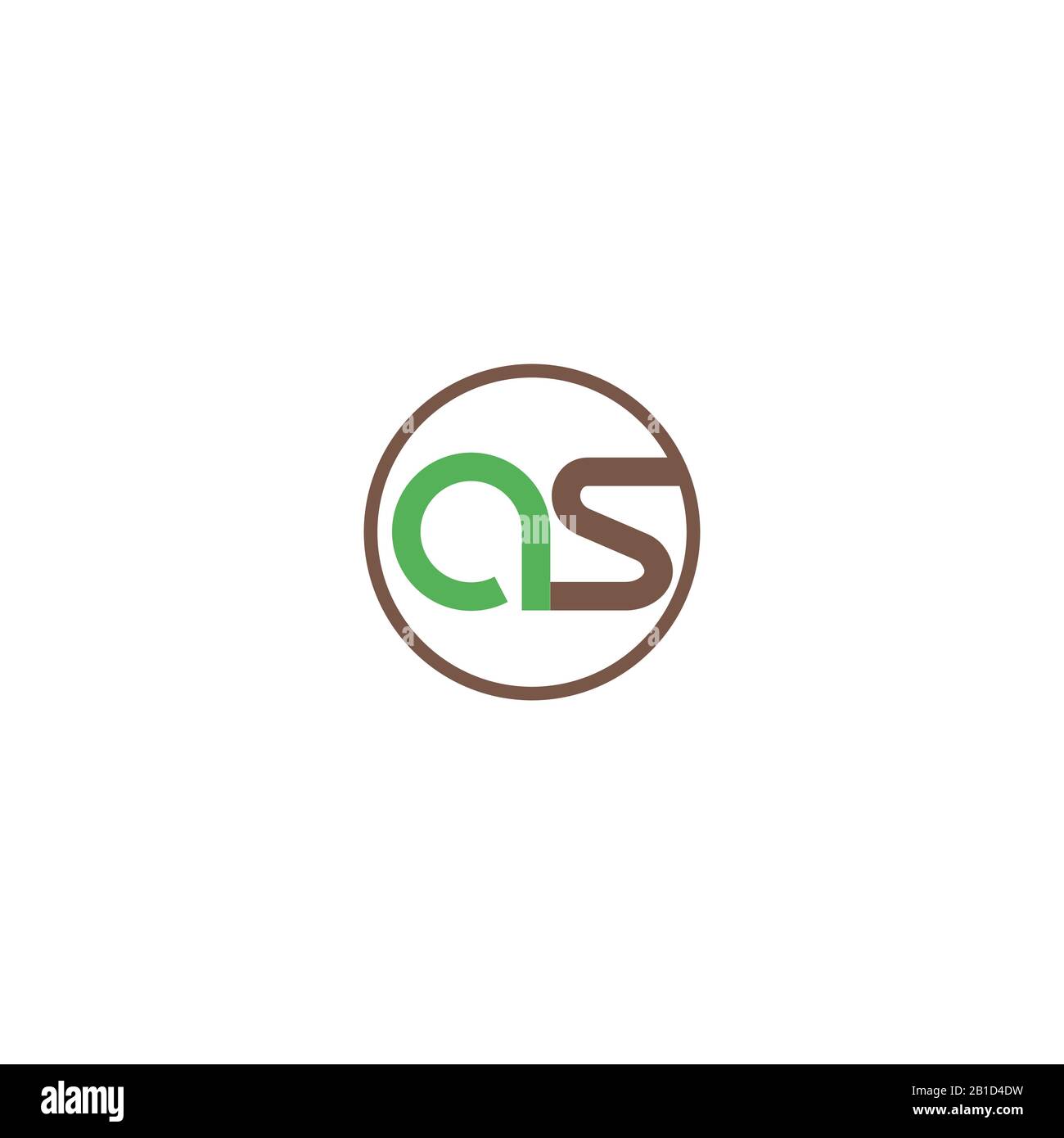 Initial letter as or sa logo vector design template Stock Vector