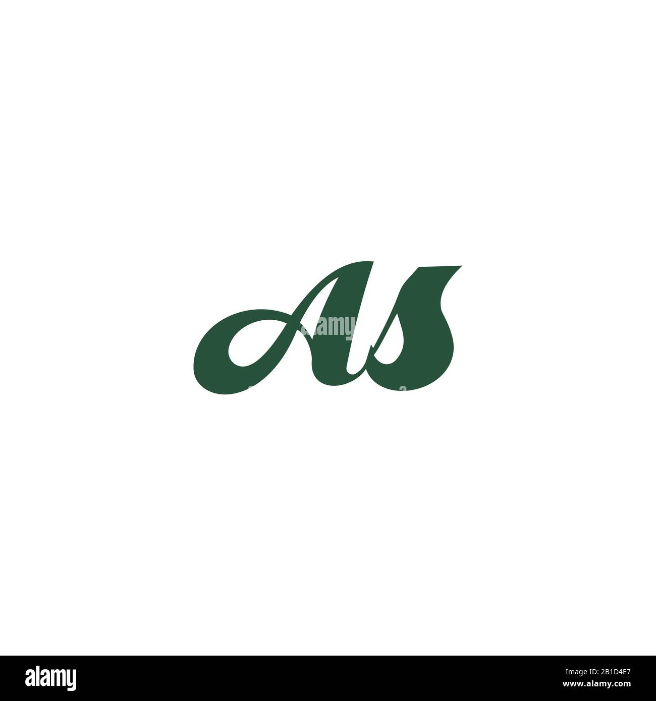 Initial letter as or sa logo vector design template Stock Vector