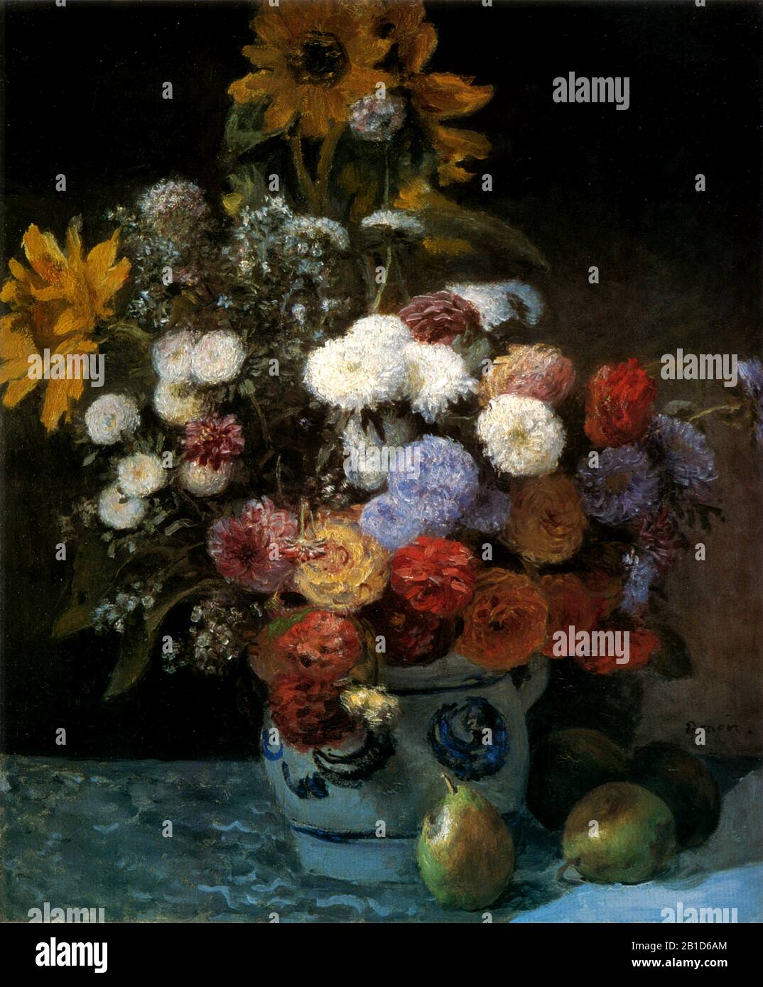 Auguste Remy さらば Flowers in a Vase 1864