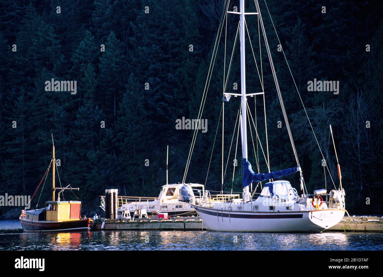 Dock at Snug Cove, Snug Cove, British Columbia, Canada Stock Photo Alamy