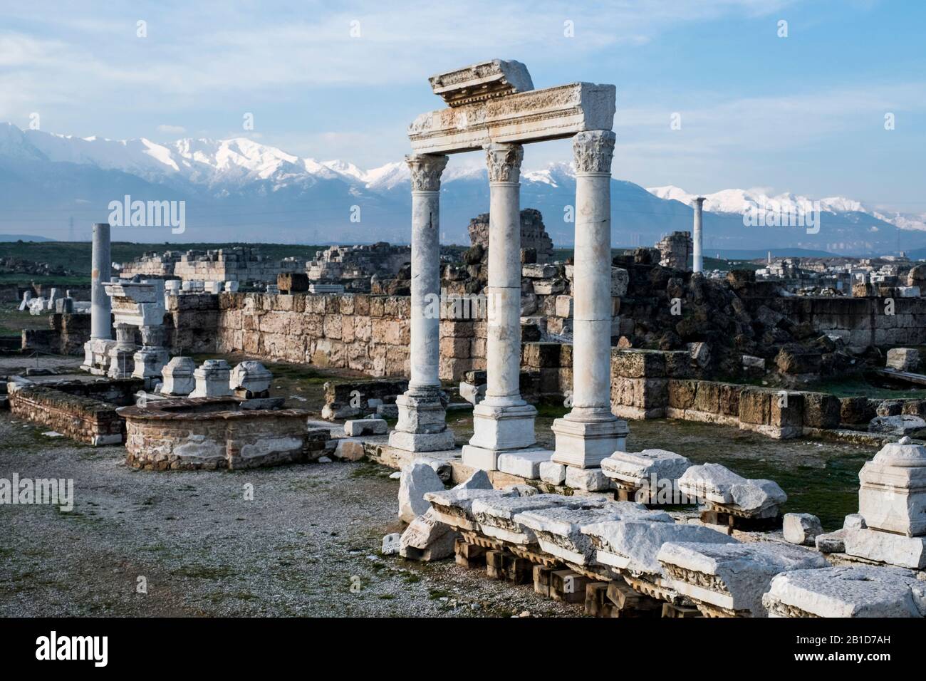 Ruins of Laodicea on the Lycus, an ancient city built on the river Lycus Stock Photo
