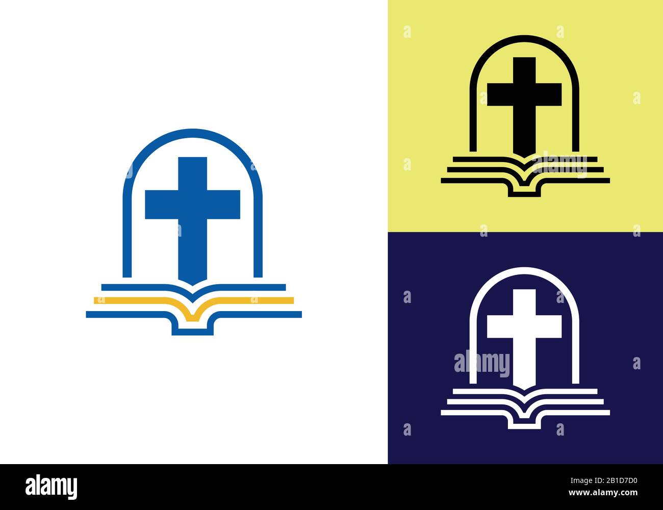 Church logo. Christian sign symbols. The Cross of Jesus Stock Vector