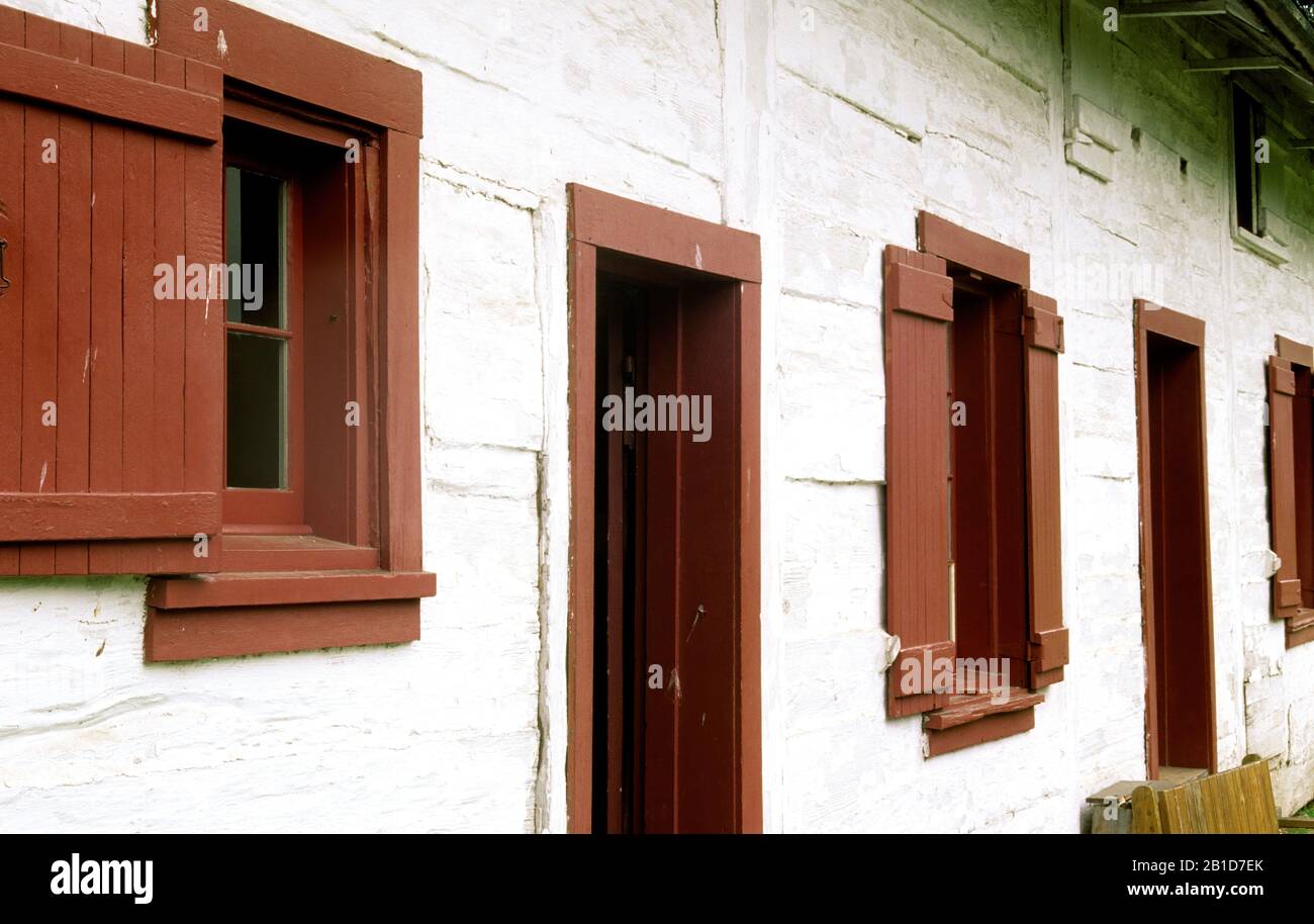 Storehouse, Fort Langley National Historic Site, British Columbia, Canada Stock Photo