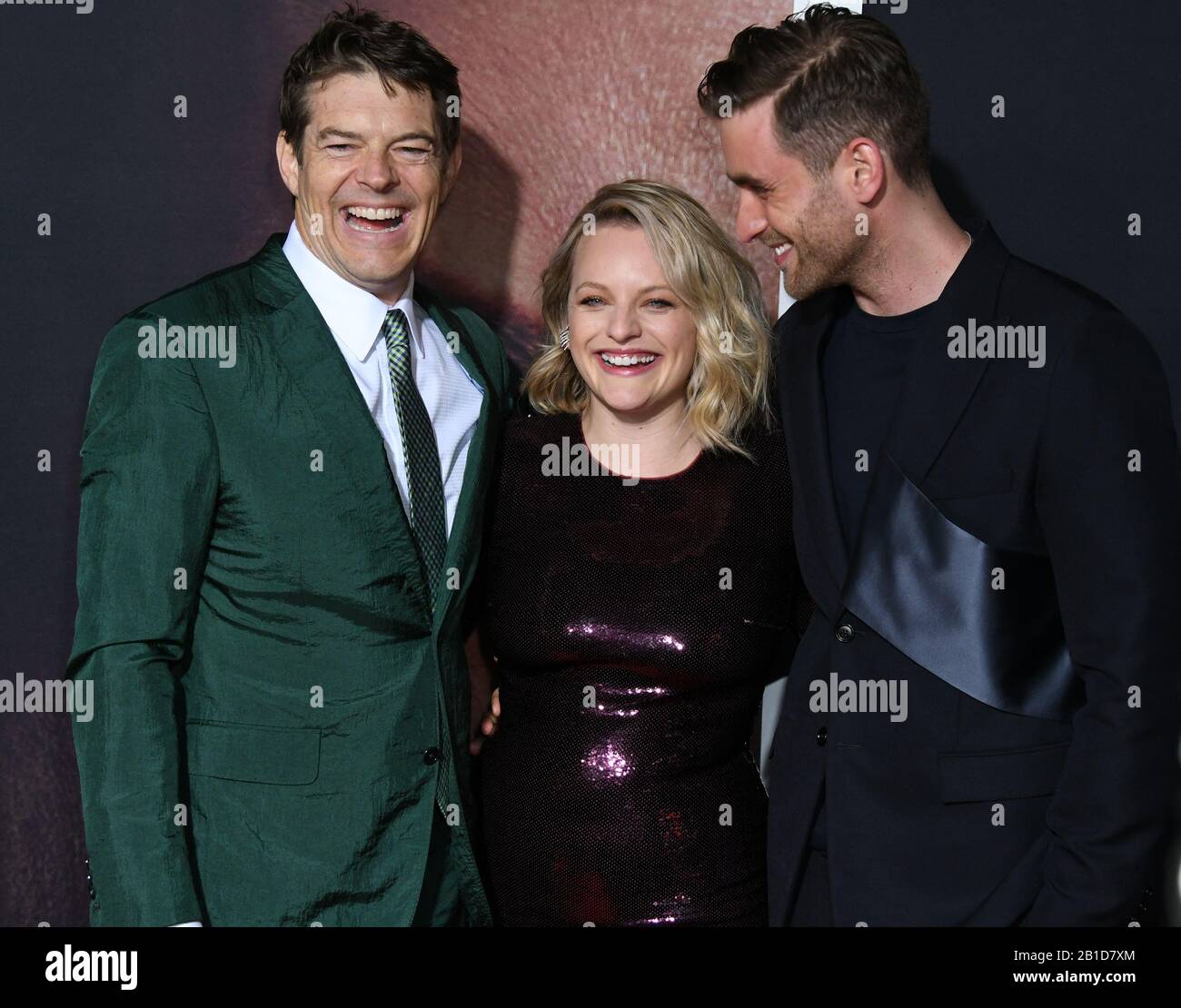 24 February 2020 - Hollywood, California - Jason Blum, Elizabeth Moss, Oliver Jackson-Cohen. ''The Invisible Man'' Los Angeles Premiere held at the TCL Chinese Theatre. (Credit Image: © Birdie Thompson/AdMedia via ZUMA Wire) Stock Photo