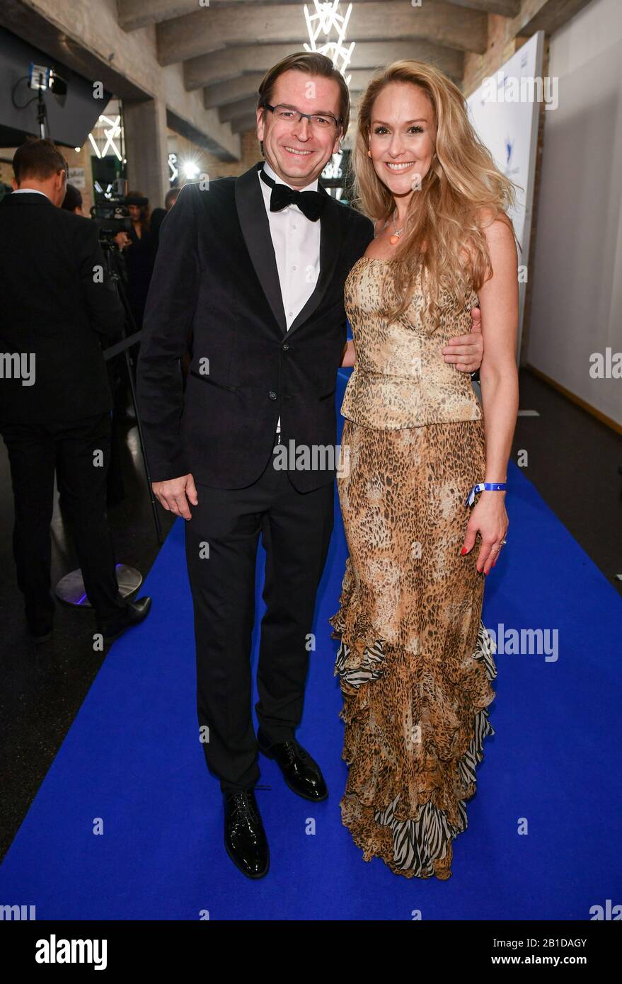 Berlin, Germany. 23rd Feb, 2020. 70th Berlinale, Cinema for Peace Gala: Claus Strunz and Daniela Oliel. The International Film Festival takes place from 20.02. to 01.03.2020. Credit: Jens Kalaene/dpa-Zentralbild/dpa/Alamy Live News Stock Photo