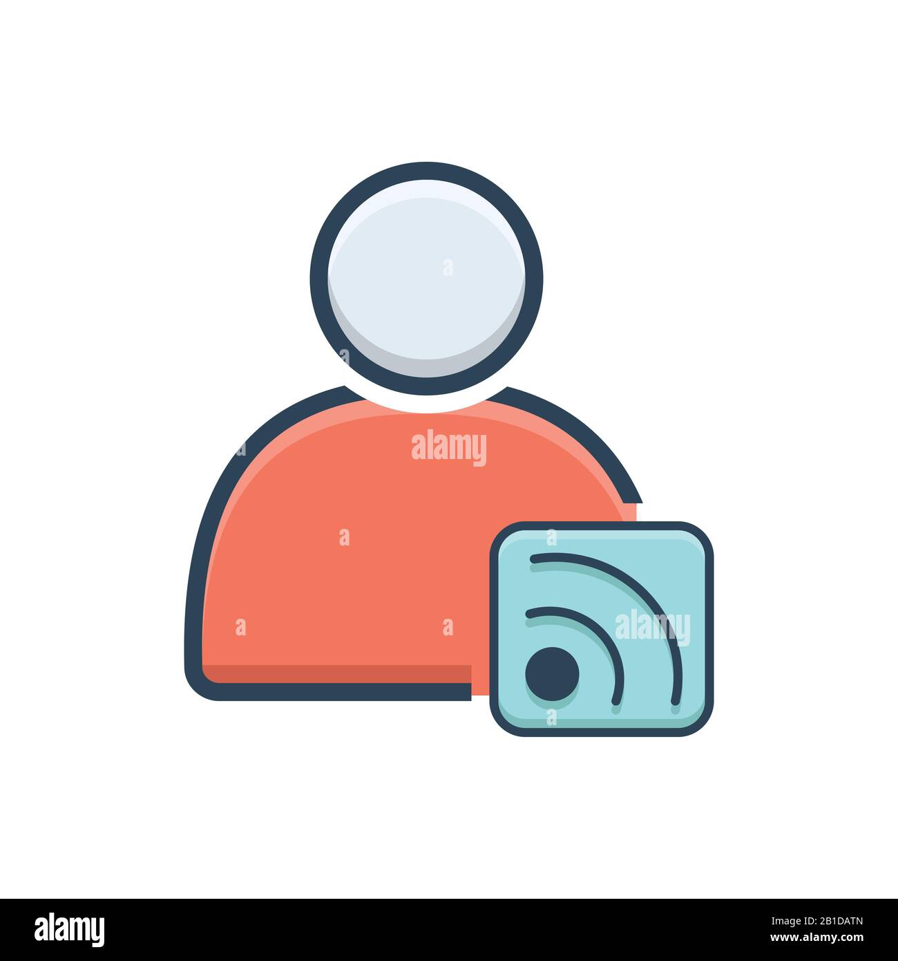 Illustration for Follow feed Stock Vector