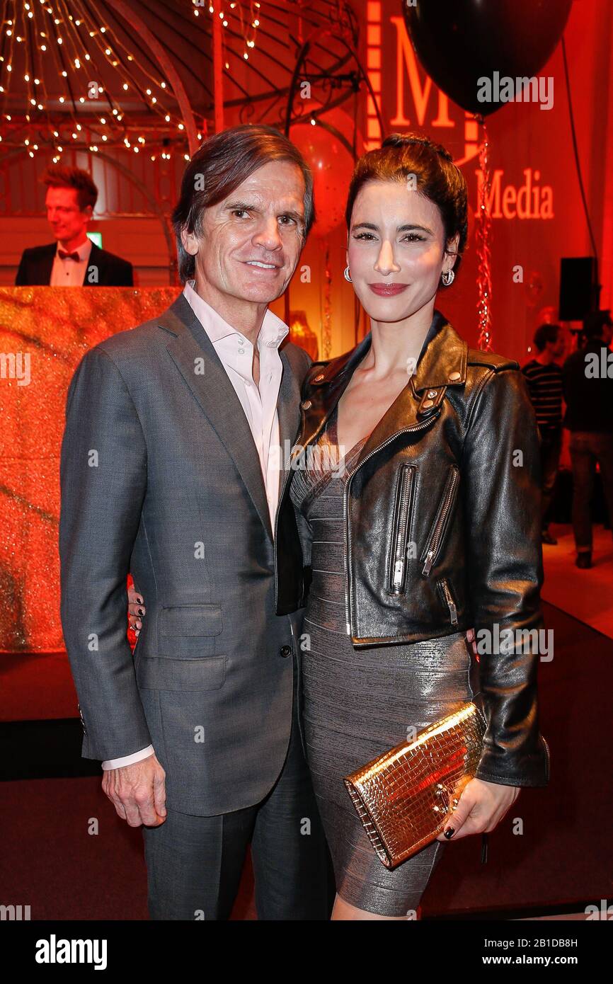 Berlin, Germany. 22nd Feb, 2020. 70th Berlinale, Medienboard Party: Alexander Dibelius and Mrs. Laila Maria at the party of 'Movie Meets Media' at the Hotel Adlon. The International Film Festival takes place from 20.02. to 01.03.2020. Credit: Gerald Matzka/dpa-Zentralbild/ZB/dpa/Alamy Live News Stock Photo