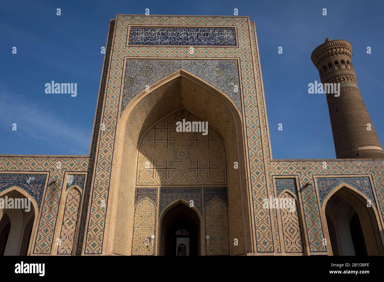 Kalyan Mosque, Poi Kalyan Complex, Bukhara, Uzbekistan Stock Photo
