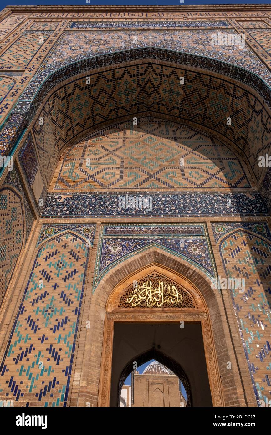 Shahi Zinda Necropolis, Samarkand, Uzbekistan Stock Photo
