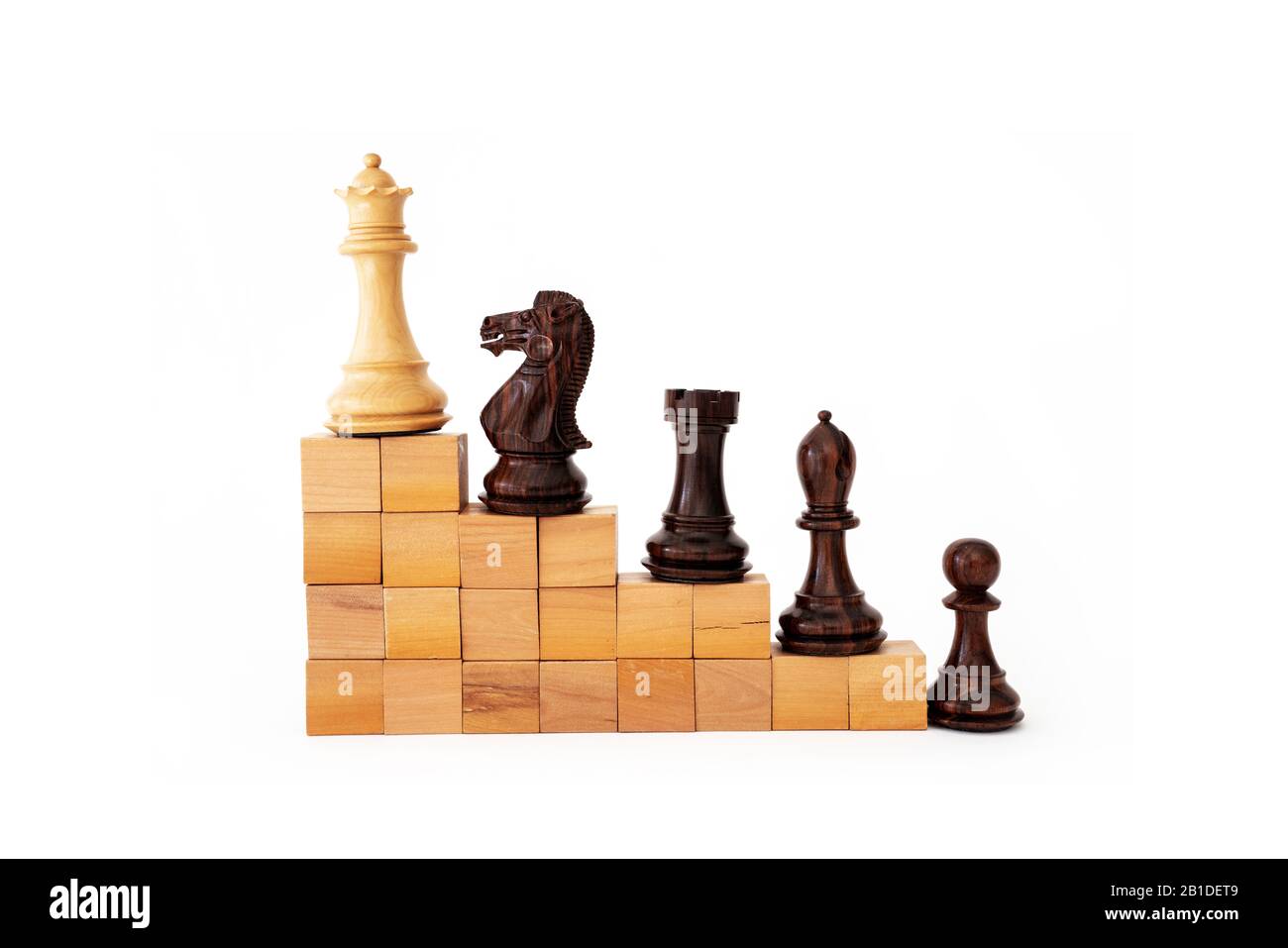 Compass Chess Piece On Cube Wood Stock Photo 2291826529