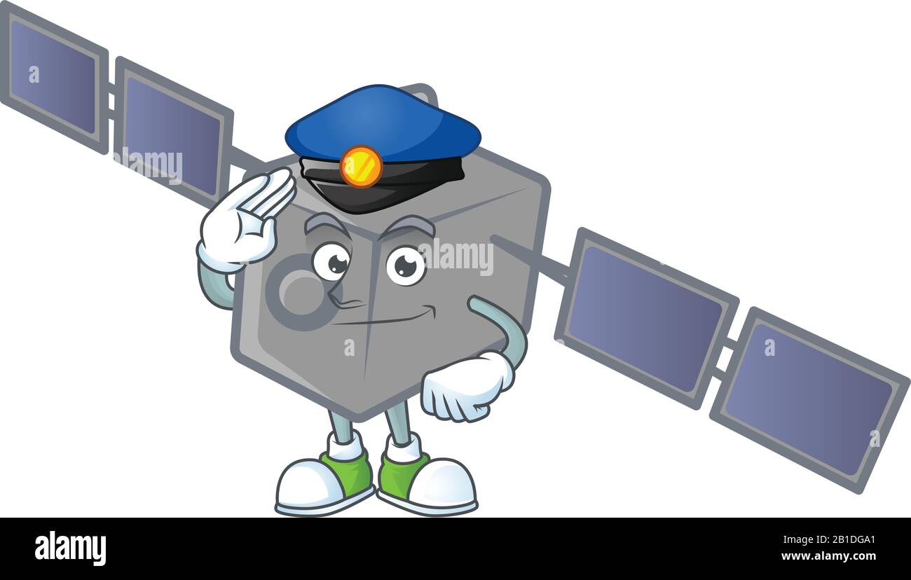 A character design of satellite network working as a Police officer ...