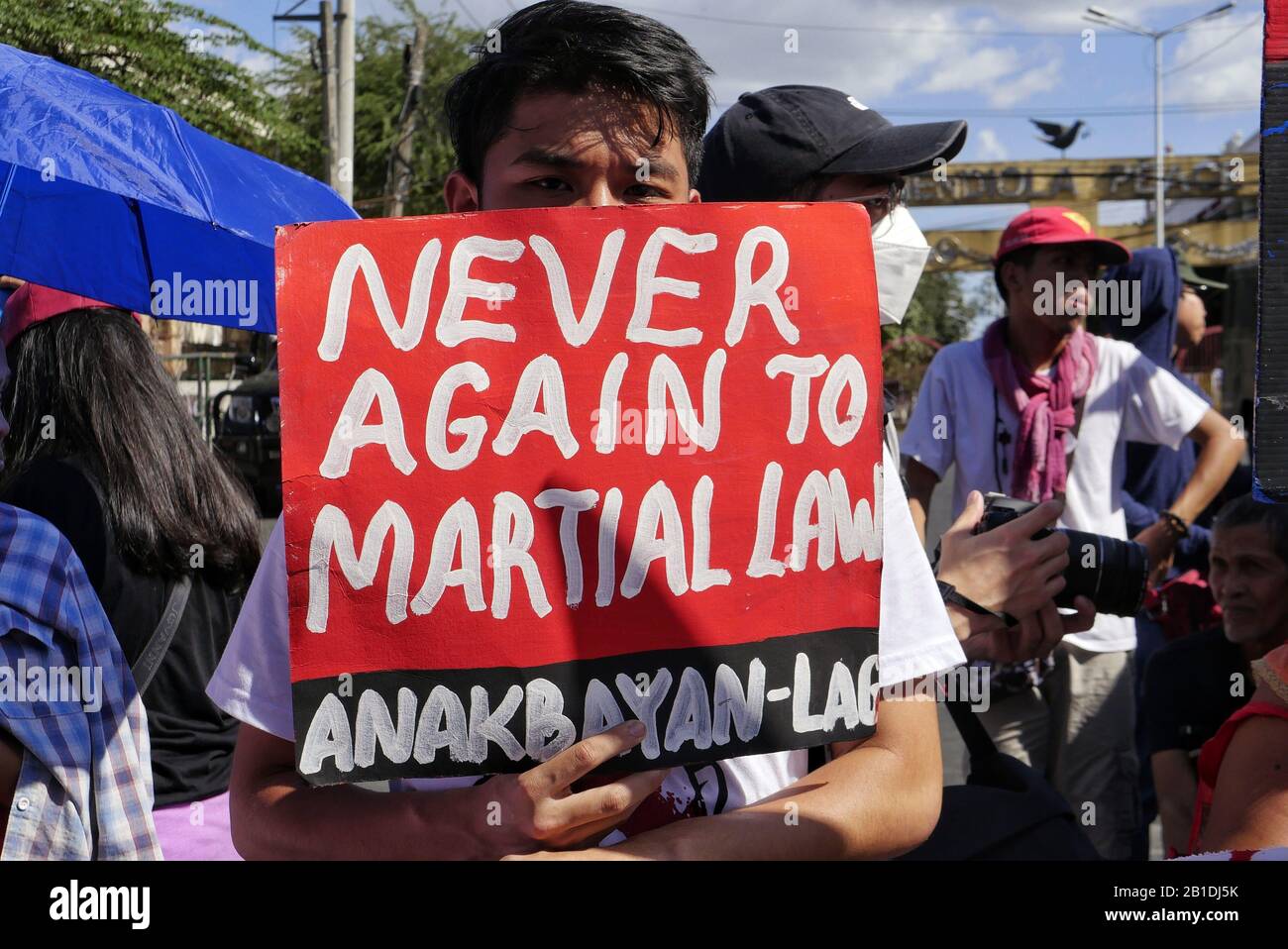 Metro Manila, Philippines. 24th Feb, 2020. People Power Anniversary after 34 years. Instead a protest to oust President Duterte held by different group and sectors at Mendiola Peace Arch. Credit: George Buid/ZUMA Wire/Alamy Live News Stock Photo