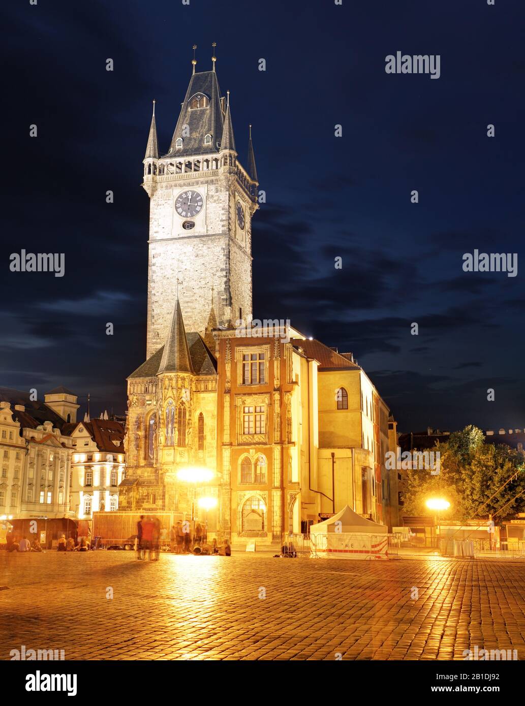 Old Town City Hall in Prague, view from Old Town Square, Czech Republic Stock Photo