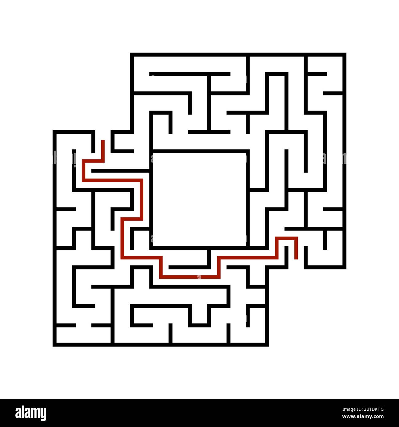 Abstact labyrinth. Game for kids. Puzzle for children. Maze conundrum. Vector illustration. Stock Vector