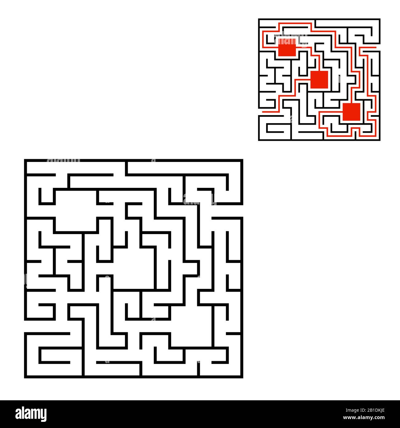 Abstact labyrinth. Game for kids. Puzzle for children. Maze conundrum. Vector illustration Stock Vector