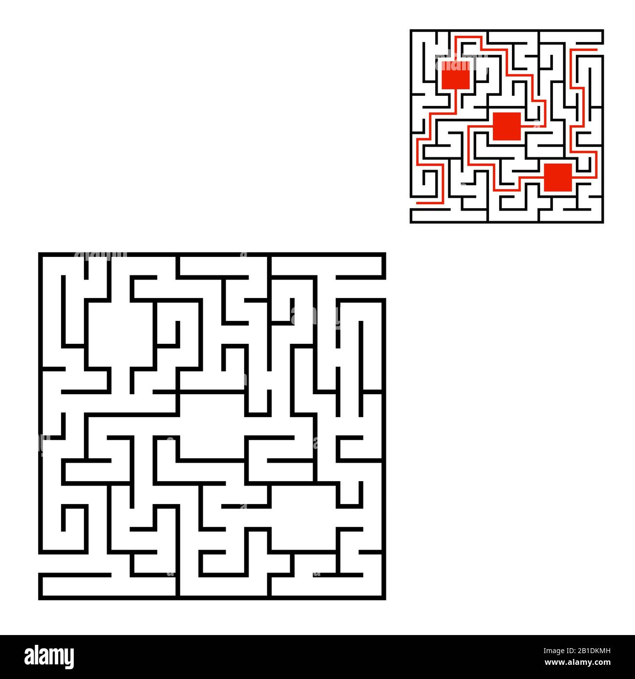 Abstact labyrinth. Game for kids. Puzzle for children. Maze conundrum. Vector illustration Stock