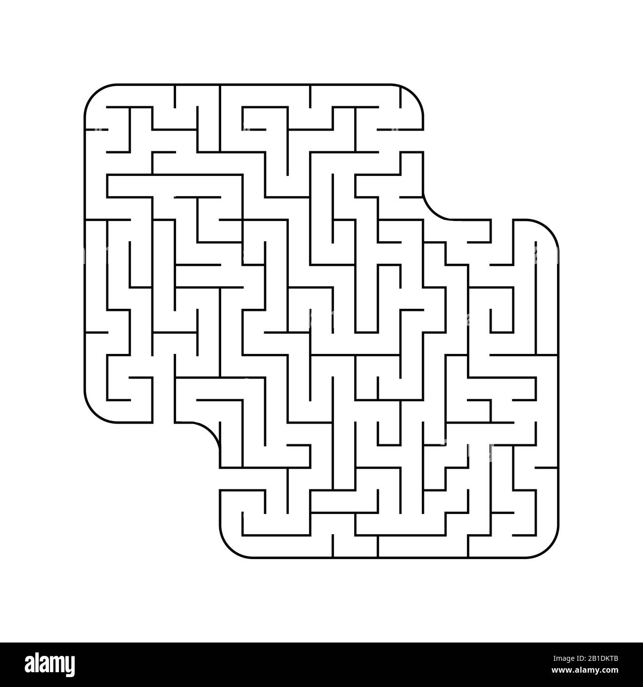 Abstact labyrinth. Game for kids. Puzzle for children. Maze conundrum. Vector illustration, Stock Vector