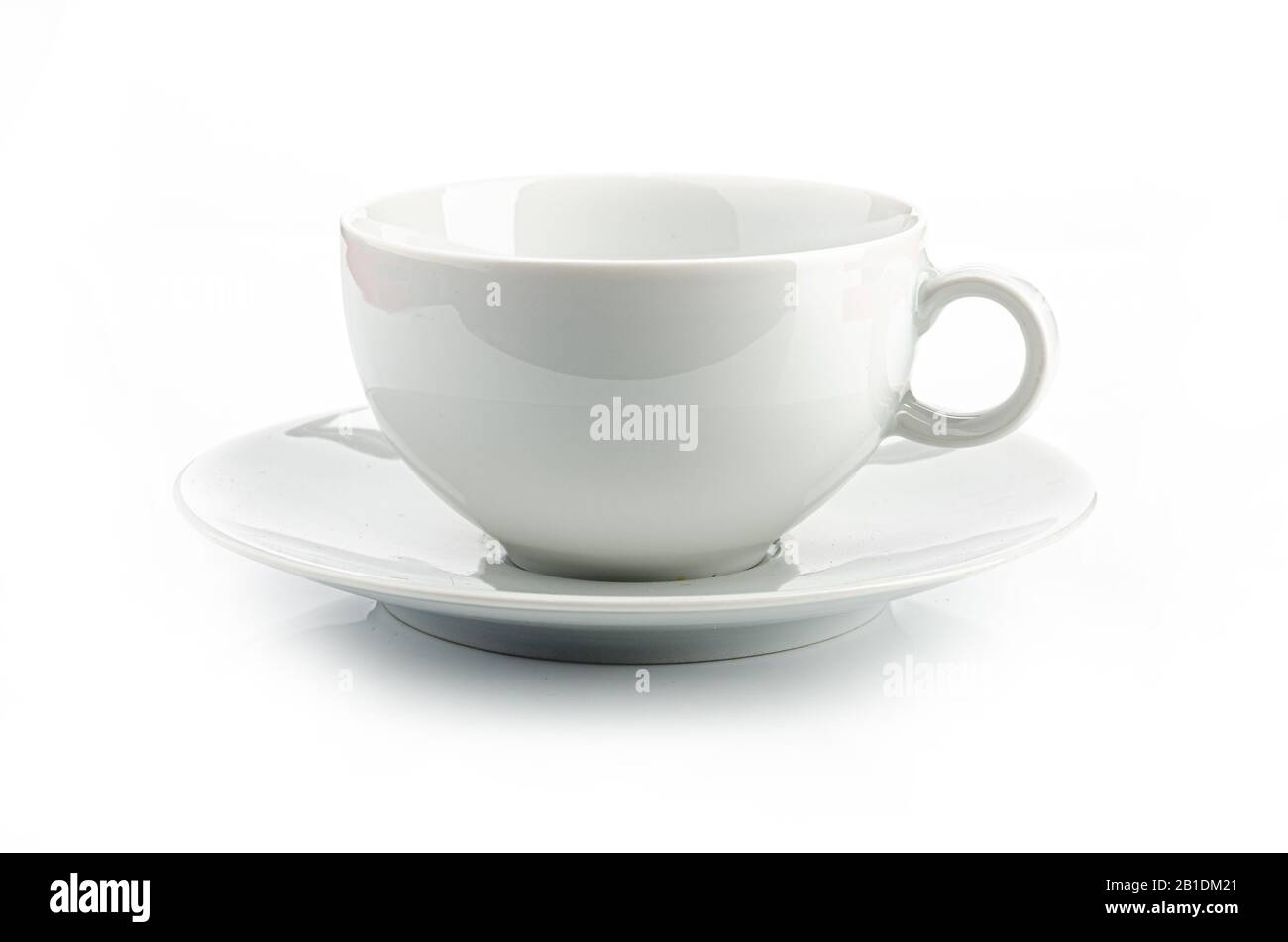 a white teacup on a white background, isolated Stock Photo Alamy