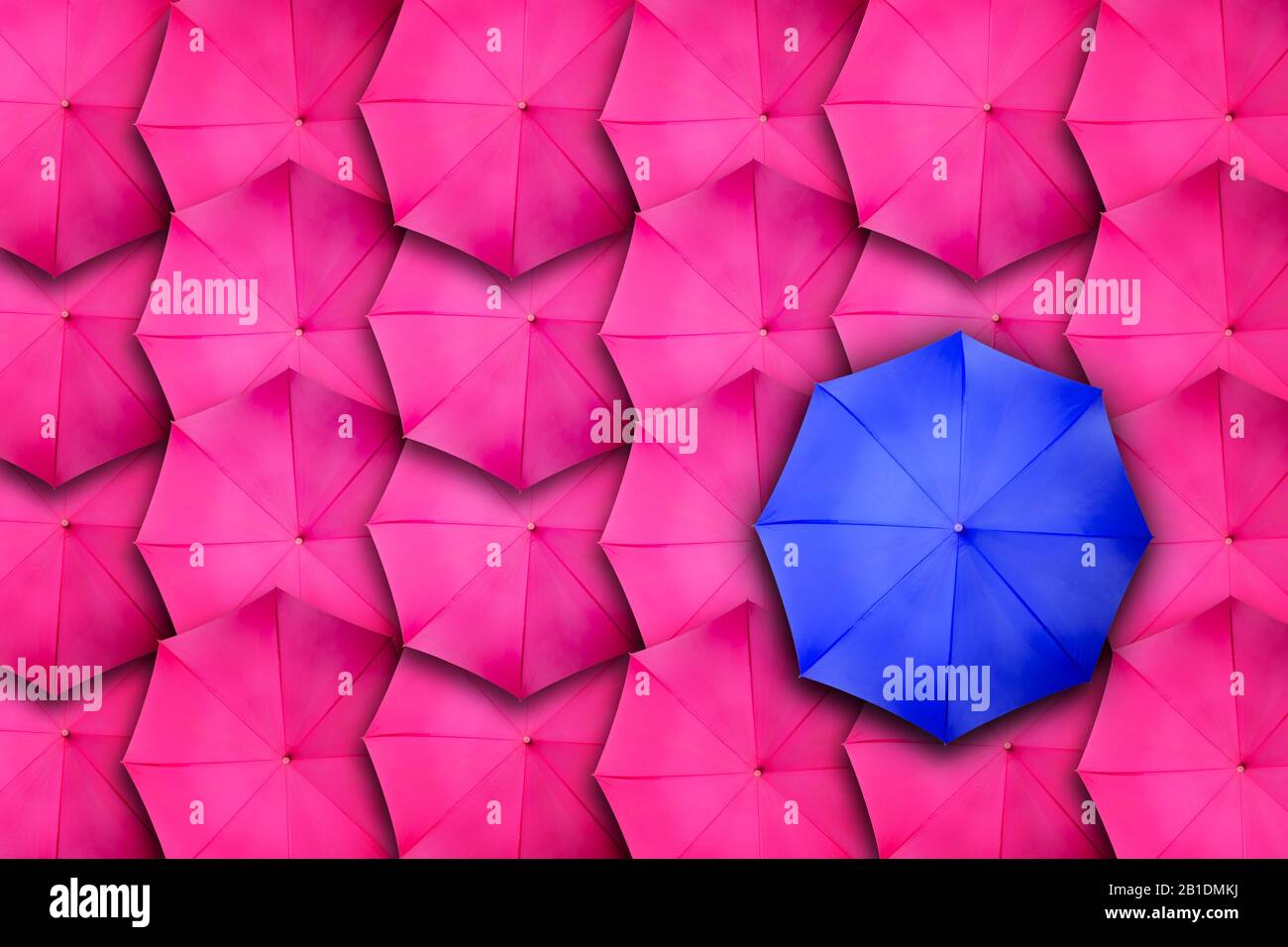 Unique blue umbrella many black hires stock photography and images Alamy