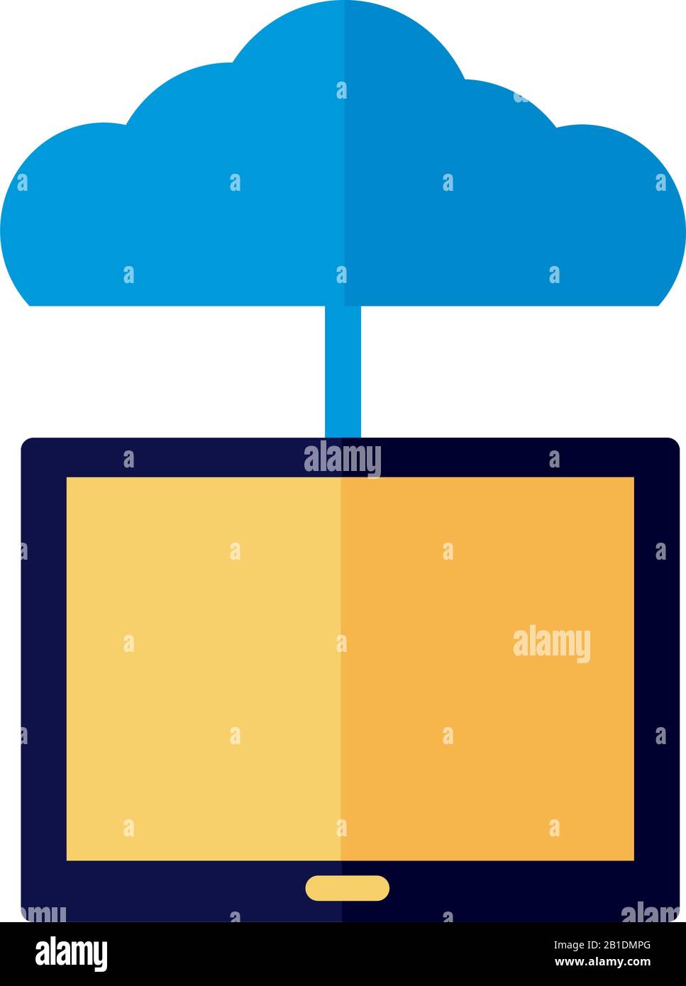 cloud computing with tablet flat style Stock Vector Image & Art - Alamy