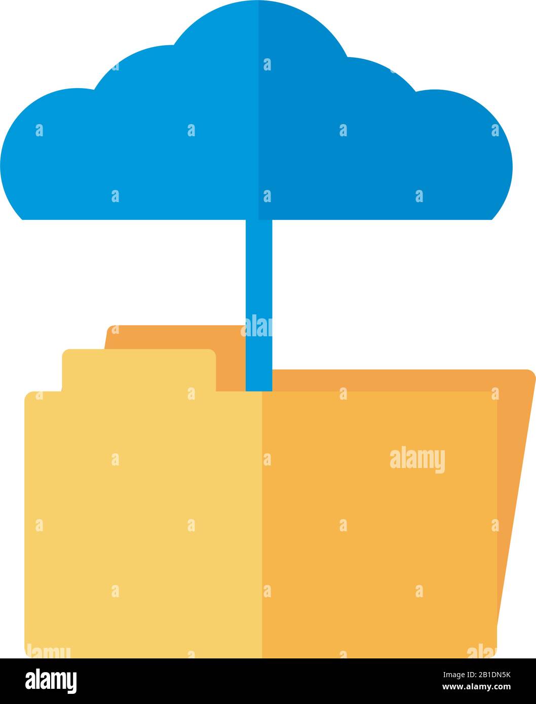 cloud computing with folder flat style Stock Vector Image & Art - Alamy