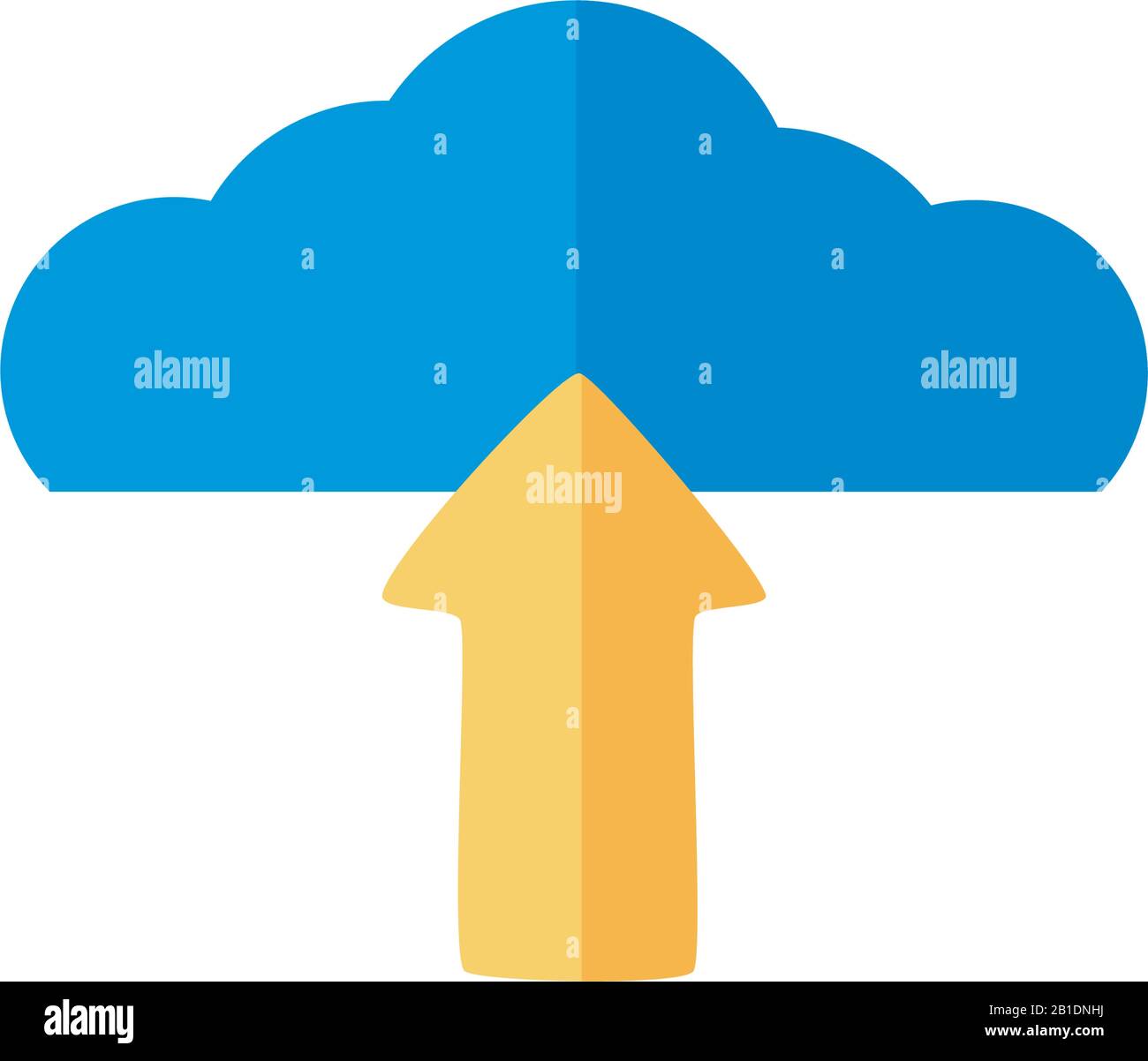 cloud computing with arrow upload flat style Stock Vector Image & Art ...