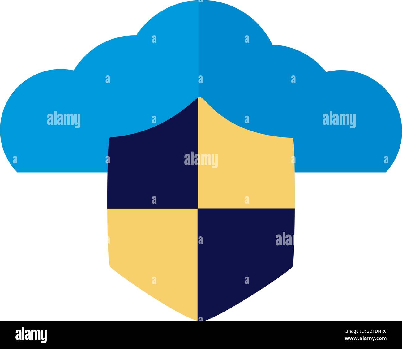 cloud computing with shield flat style Stock Vector Image & Art - Alamy