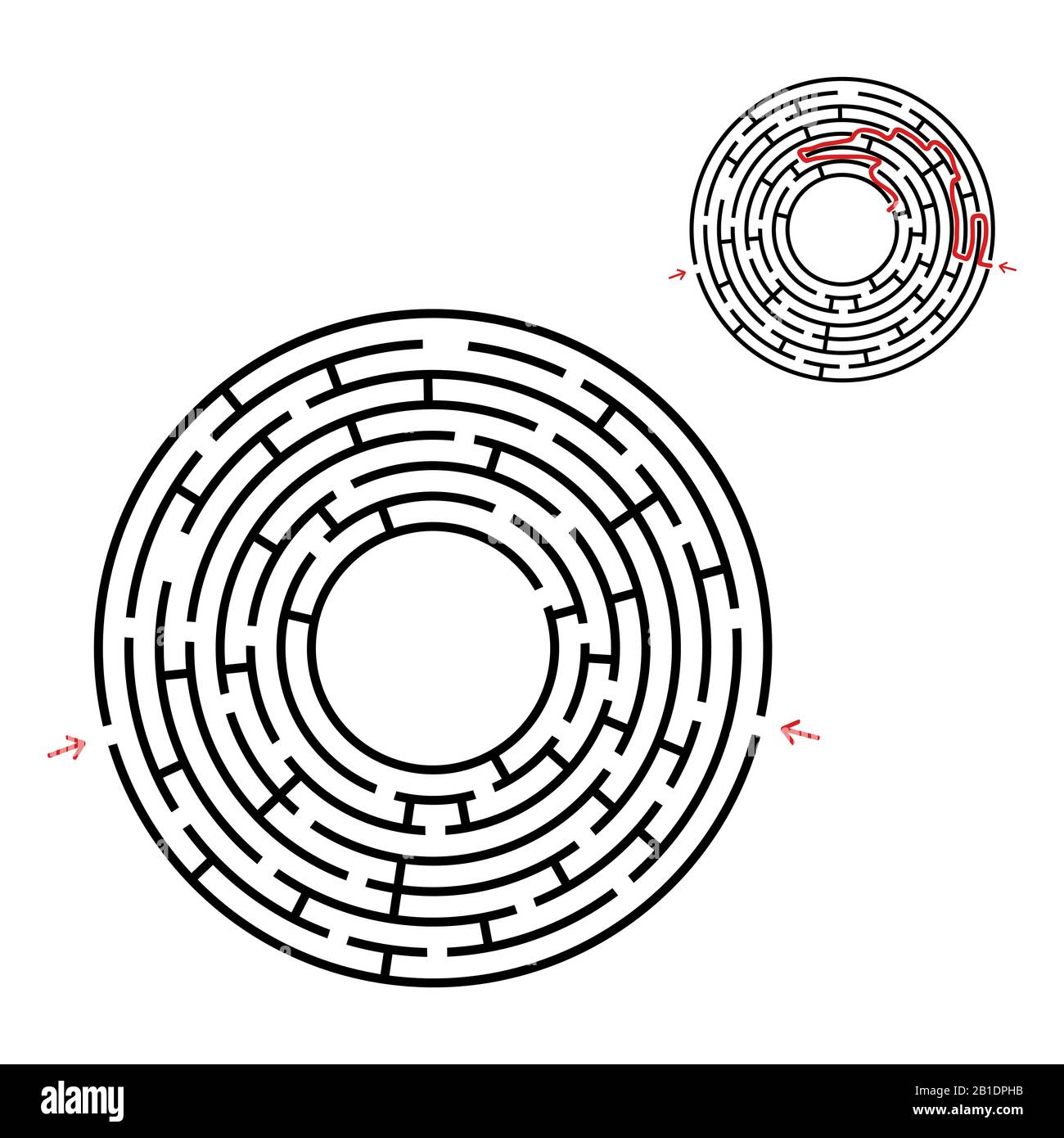 Abstact labyrinth. Game for kids. Puzzle for children. Maze conundrum. Vector illustration Stock