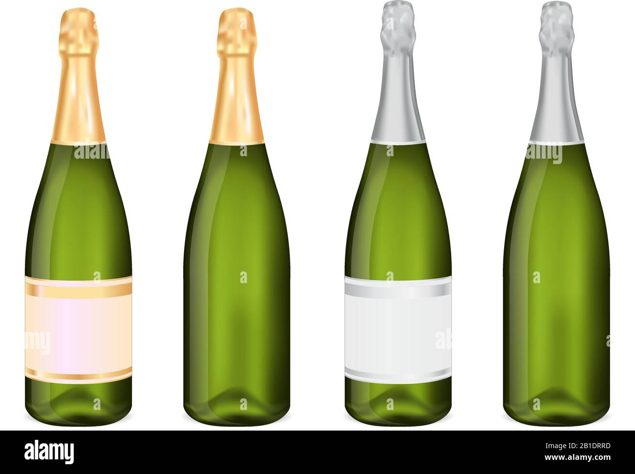 Green bottles of sparkling wine Stock Vector Image & Art Alamy