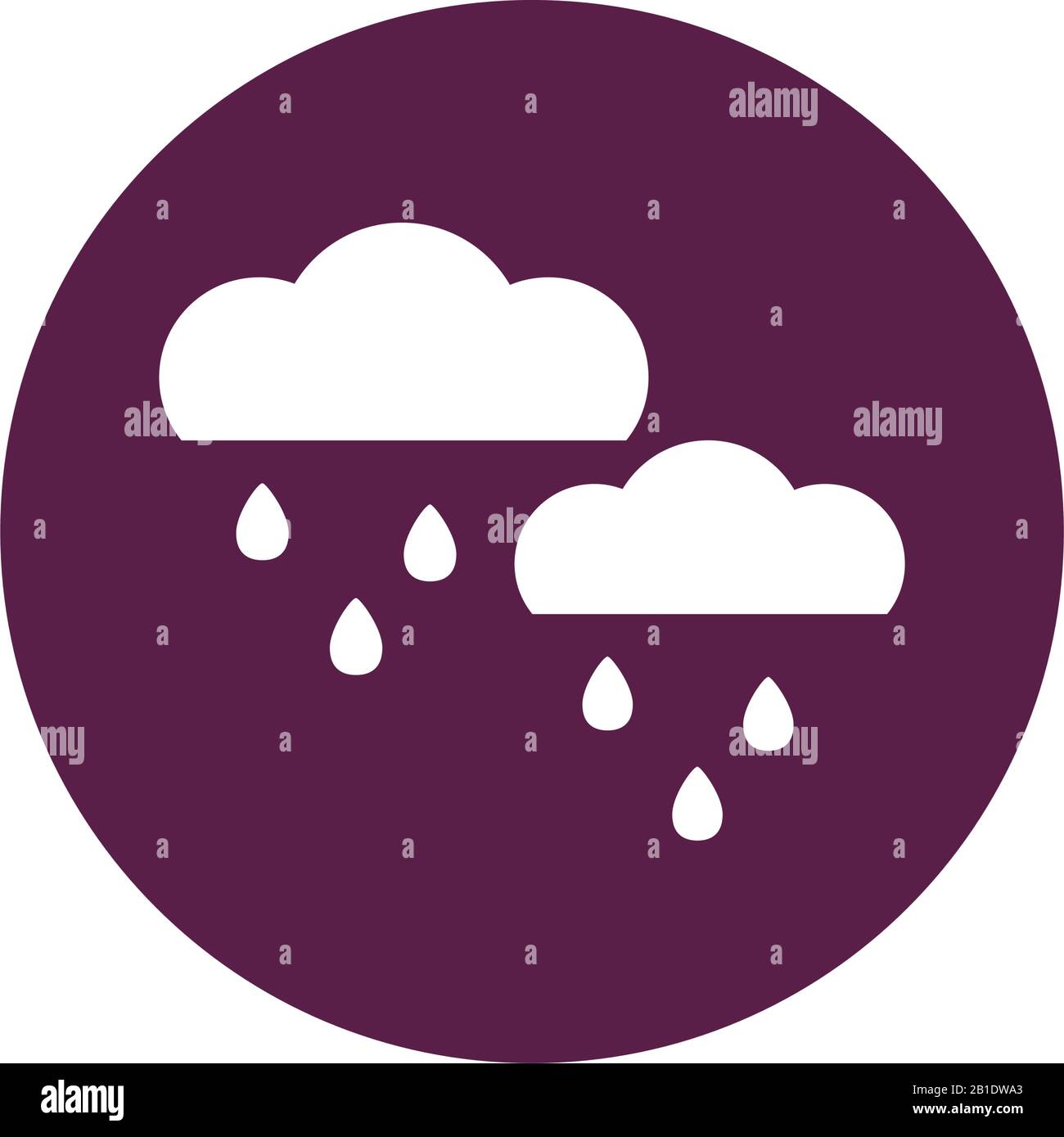 clouds rainy with drops block style Stock Vector Image & Art - Alamy