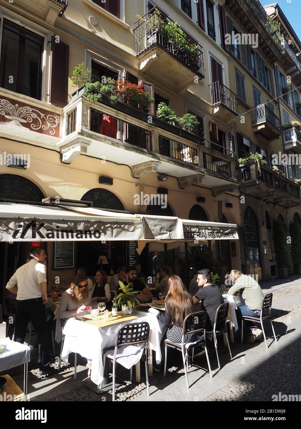 Europe, Italy, Lombardia , Milan, restaurant in Brera district Stock Photo