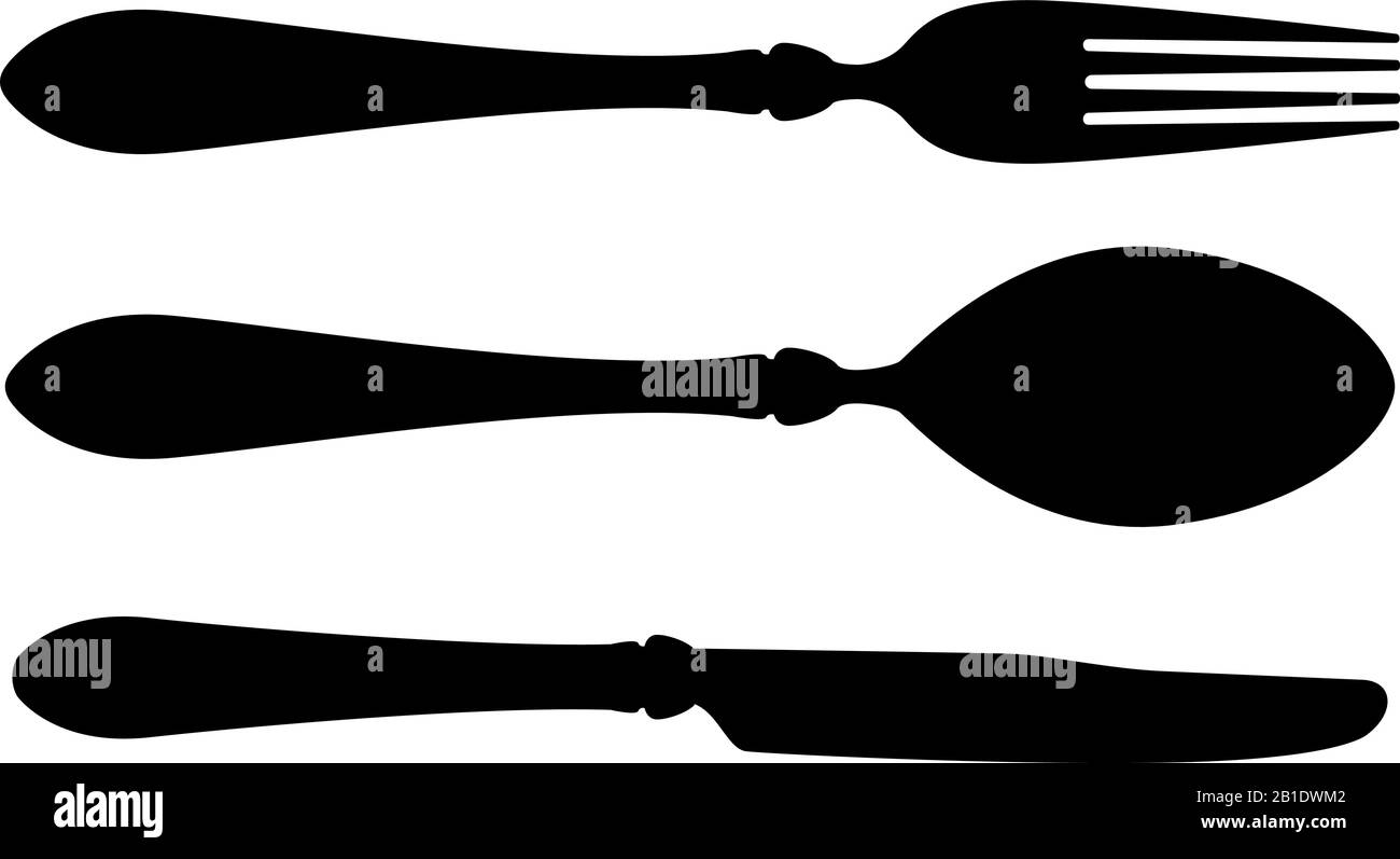 Cutlery silhouette hires stock photography and images Alamy