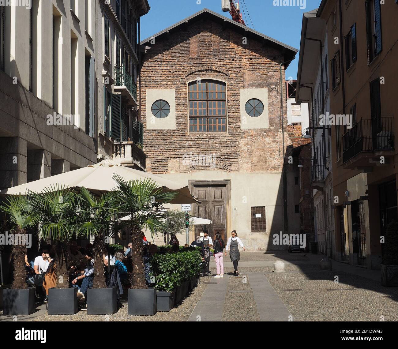 Italy , Lombardy , Milan , San Simpliciano church, brera district , Stock Photo