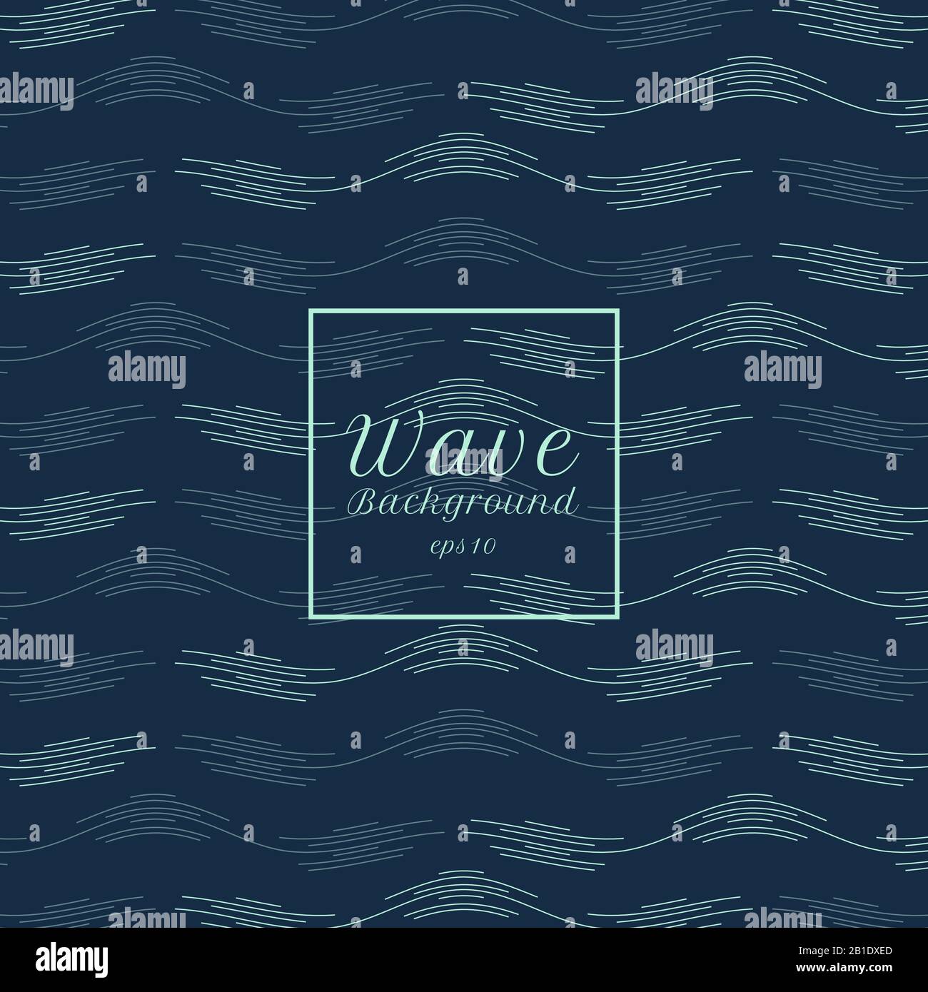 Abstract blue water wave line pattern background. Vector illustration ...
