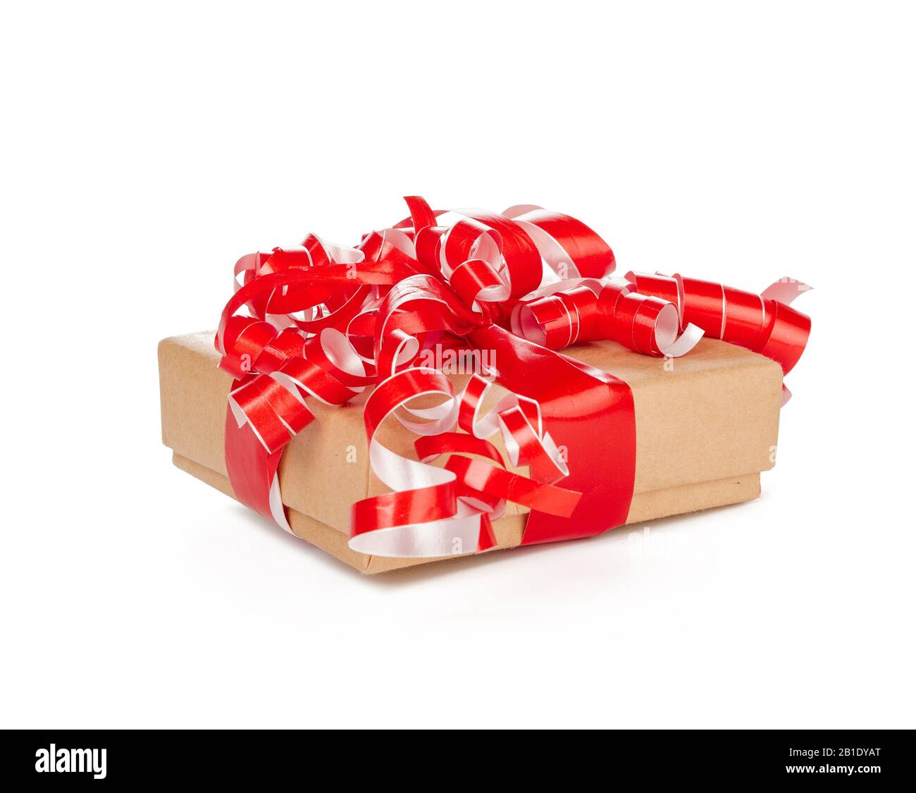 gift box with ribbon bow isolated on white background Stock Photo - Alamy