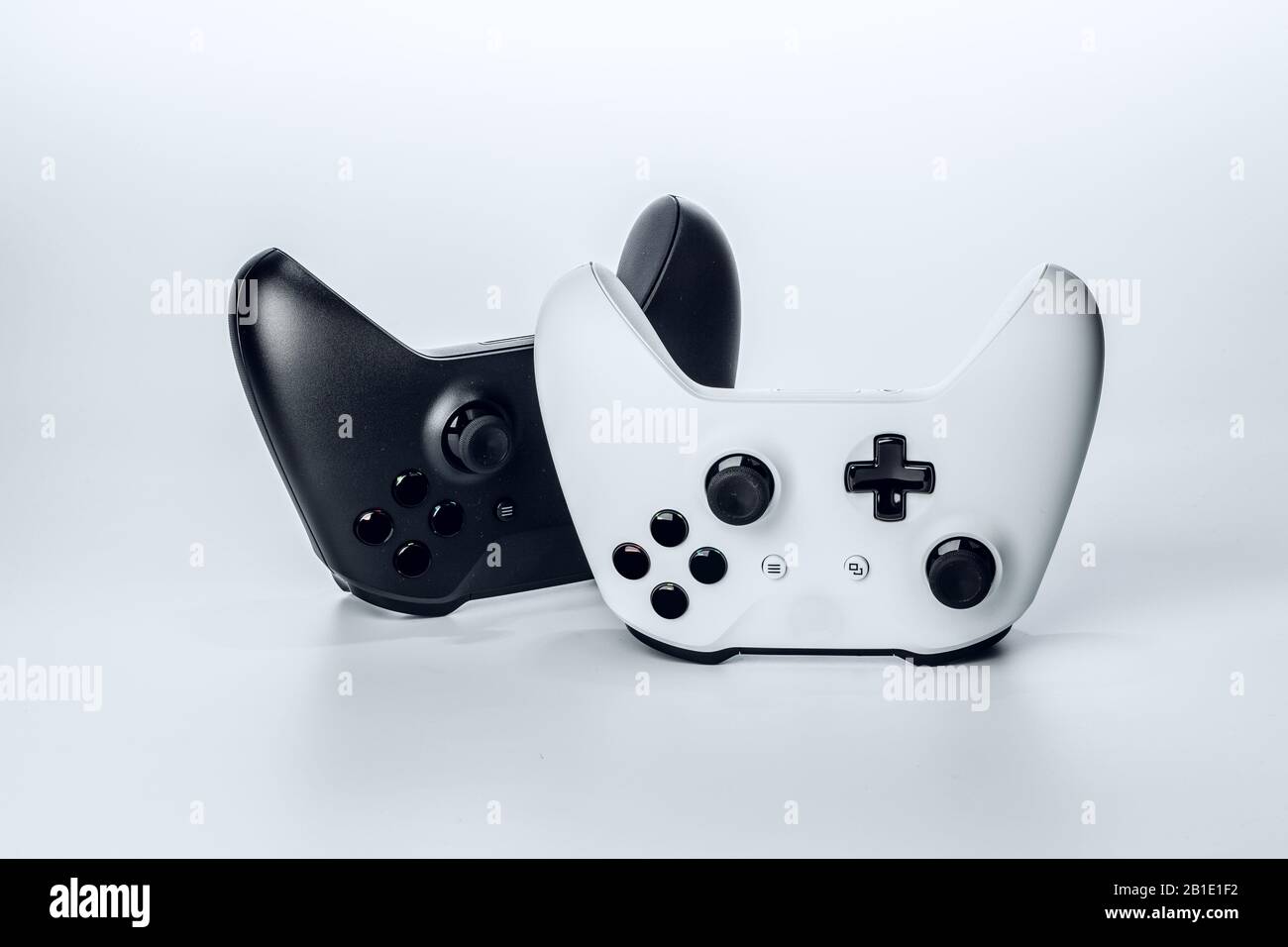 video game controller isolated on white background Stock Photo - Alamy