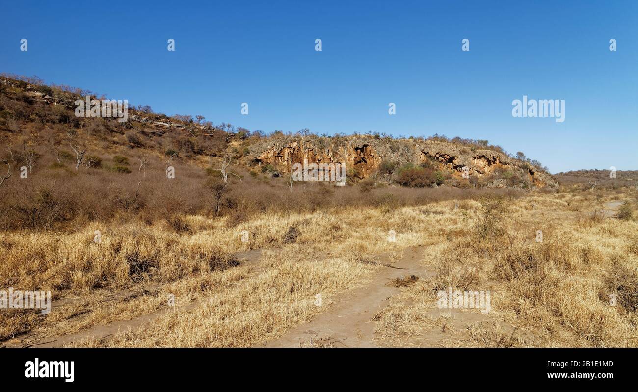 Volcanic Cliffs on the sloping edge of a South African Inselberg