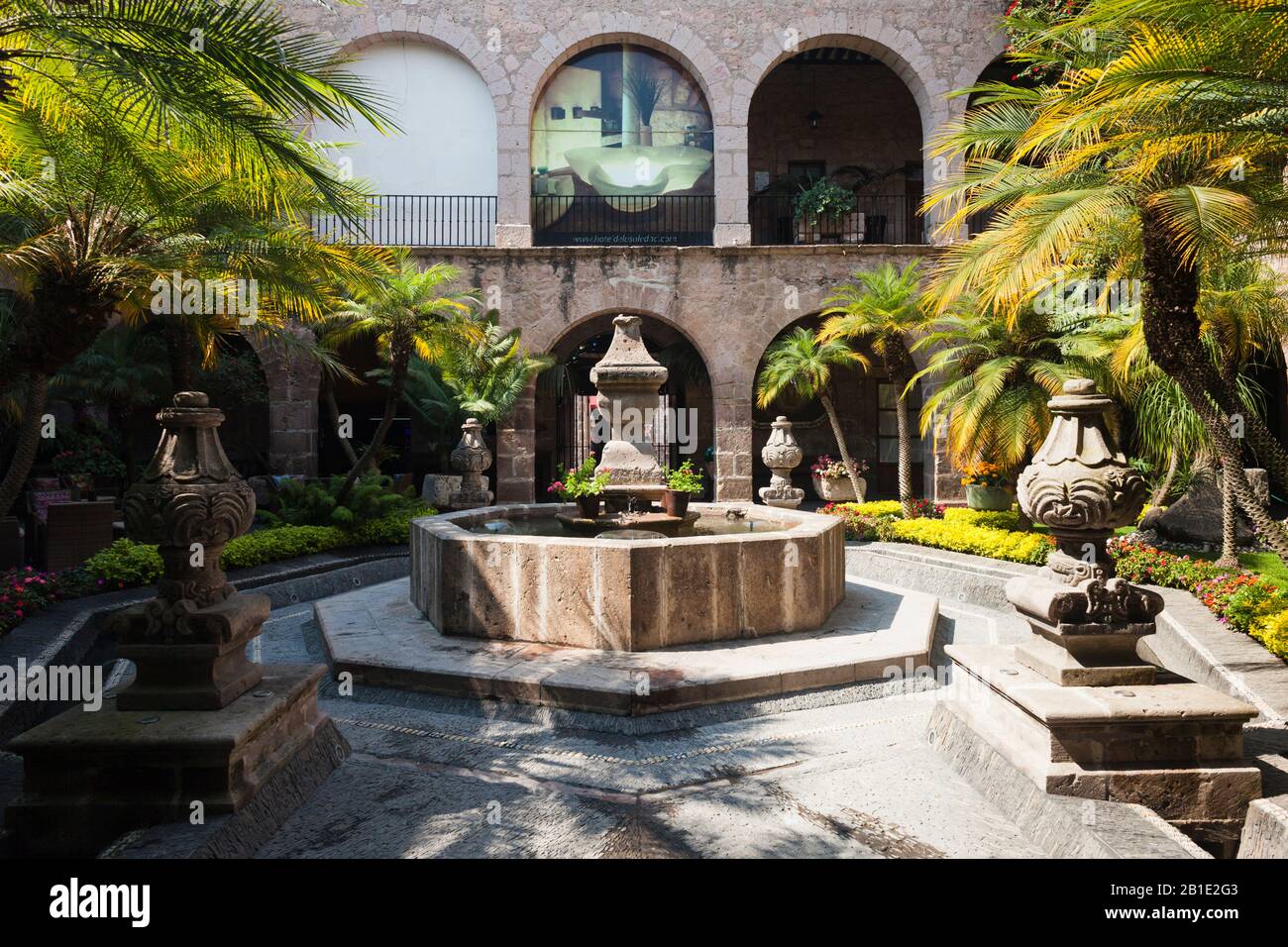 Courtyard of Hotel de la Soledad, Downtown of Morelia, Historic Centre
