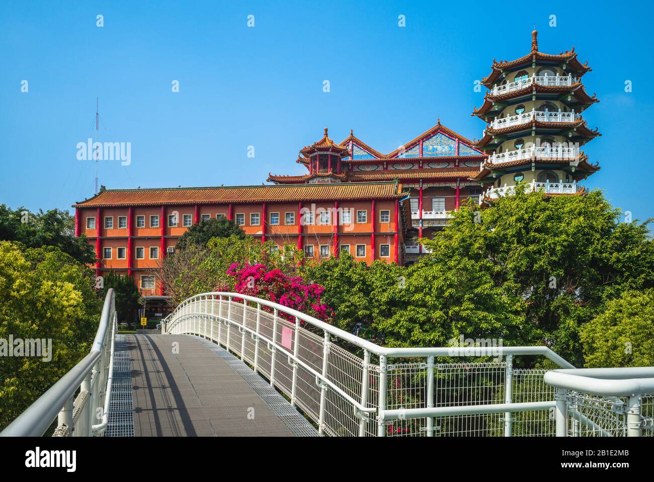 Baguashan Skywalk and bagua pagoda in changhua, taiwan Stock Photo