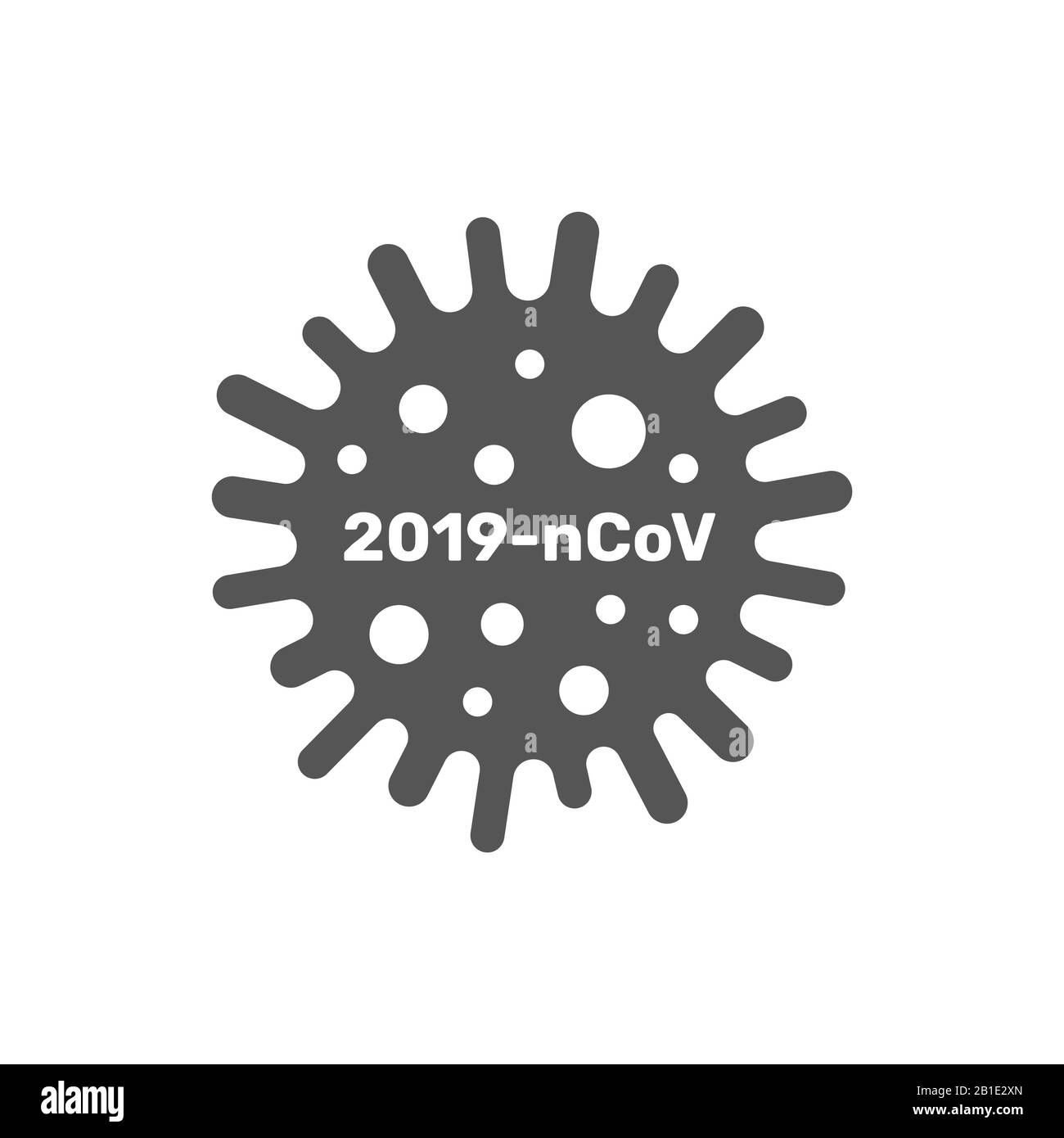 Coronavirus cell, 2019-nCoV. China pathogen respiratory coronavirus 2019-nCoV in a world, Dangerous chinese nCoV coronavirus, SARS pandemic risk alert Stock Vector