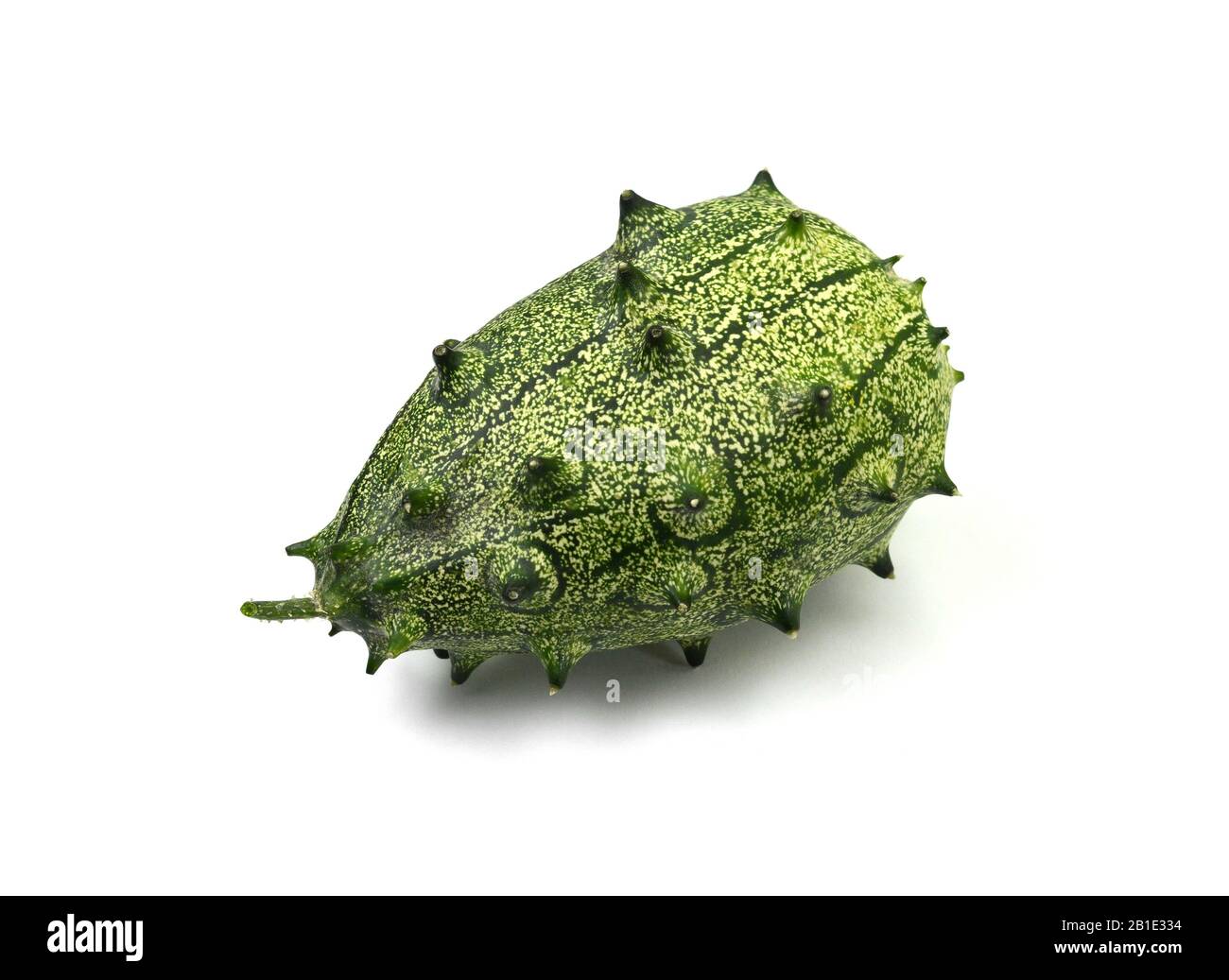 Exotic fruit cucumis metuliferus. Kiwano. Horned melon, African