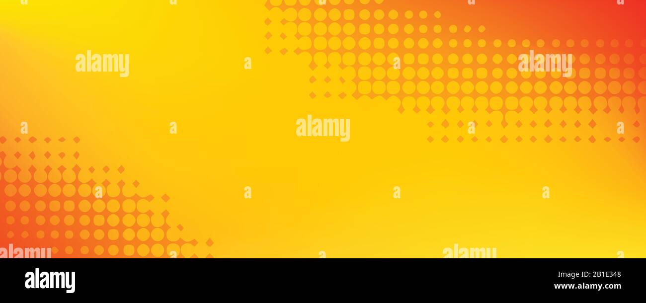 yellow orange dot halftone gradient background. yellow dot with texture vector Stock Vector