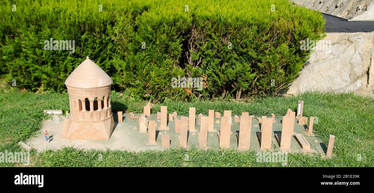 Emir Bayındır Tomb And Ahlat Seljukian Square Cemetery Stock Photo
