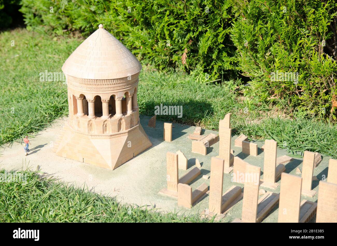 Emir Bayındır Tomb And Ahlat Seljukian Square Cemetery Stock Photo
