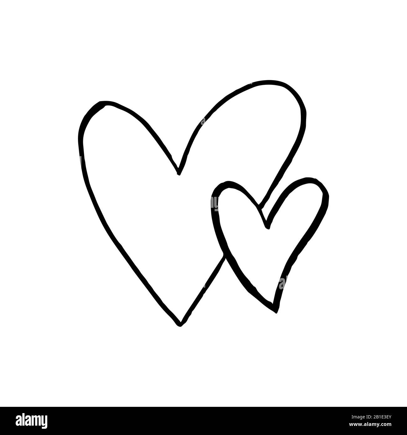 black clipart heart white