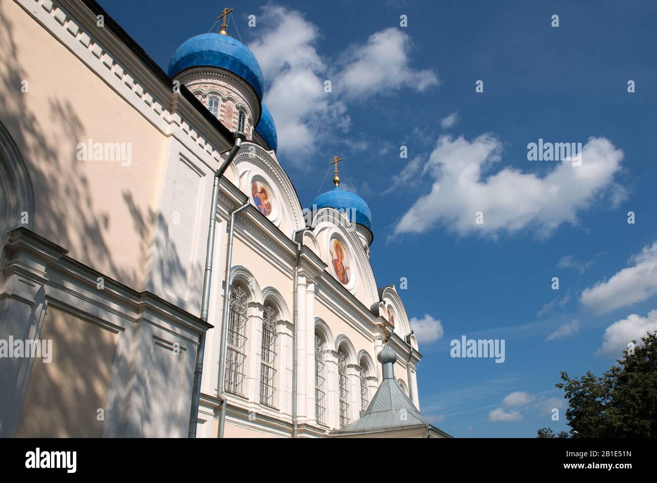 Church of St. Nicholas the Wonderworker in the village of Rogachevo Moscow Region, Dmitrovsky City District Stock Photo