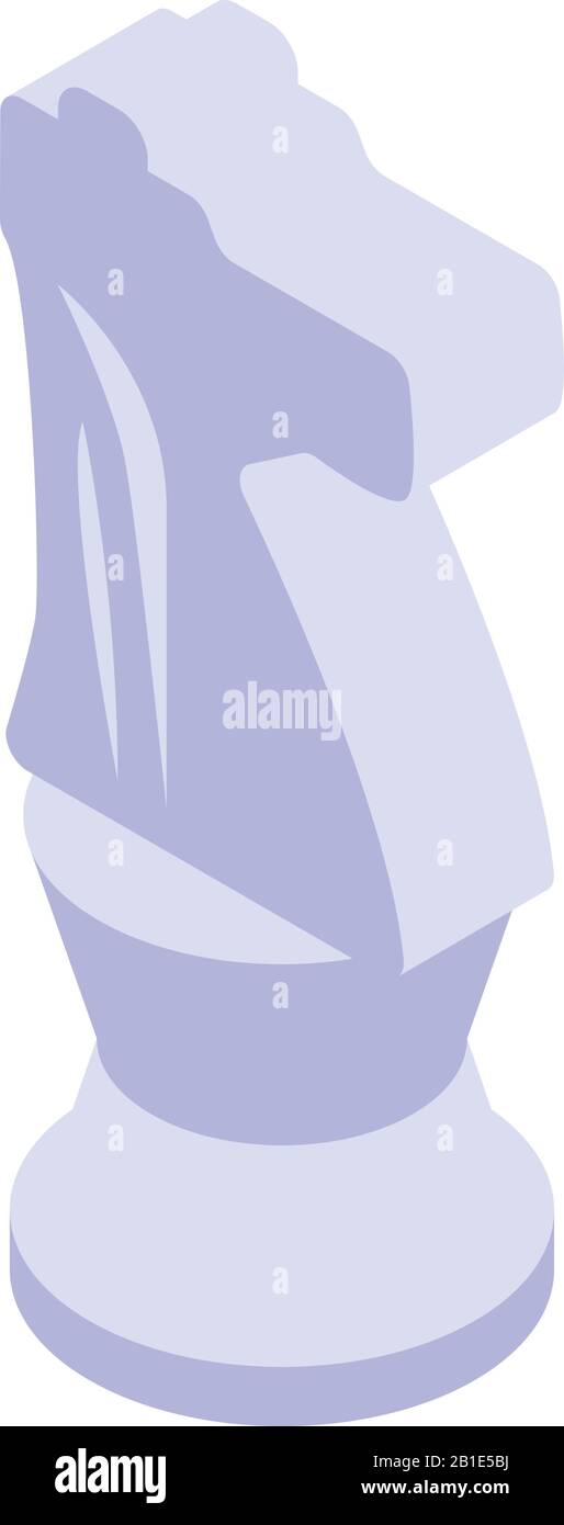 White horse icon, isometric style Stock Vector