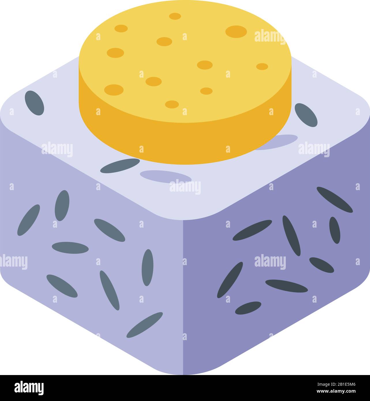Rice sushi icon, isometric style Stock Vector